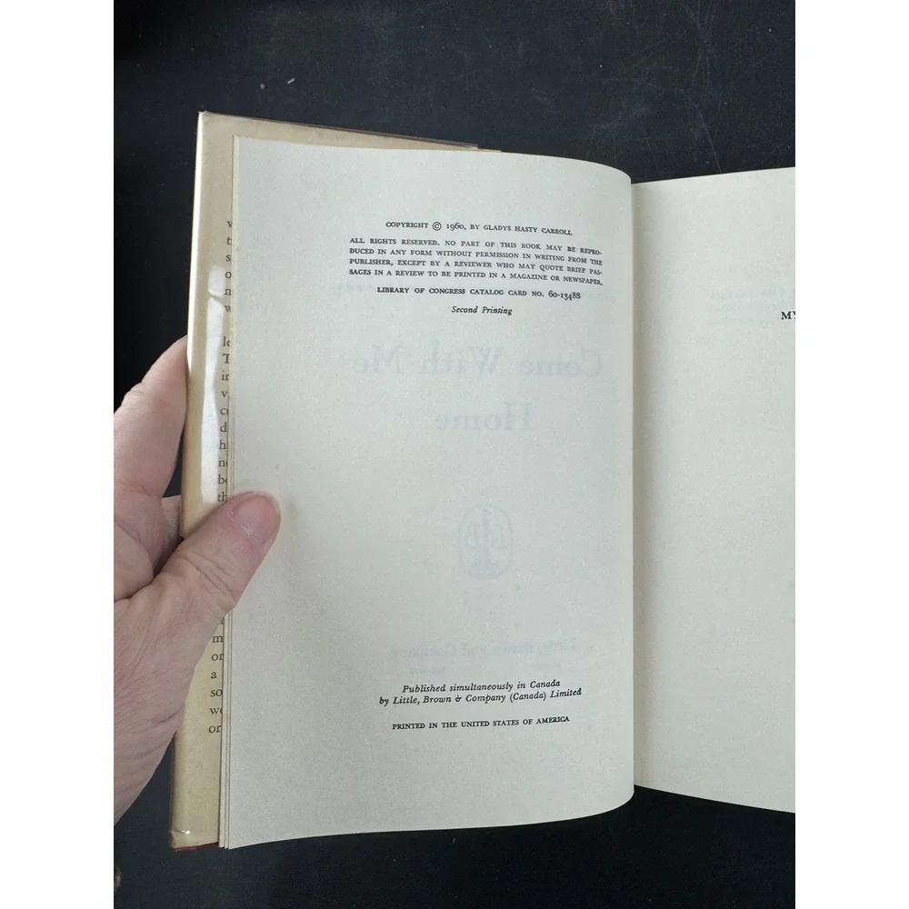 Come With Me Home Gladys Hasty Carroll 1960‎ Hardcover Dust Jacket 2nd Printing